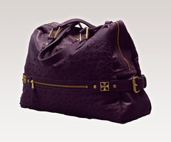 Bramante Ostrich Violetta Large Day Bag
