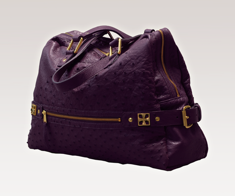 Bramante Ostrich Violetta Large Day Bag